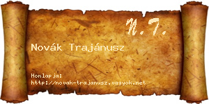 Novák Trajánusz névjegykártya