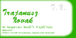 trajanusz novak business card